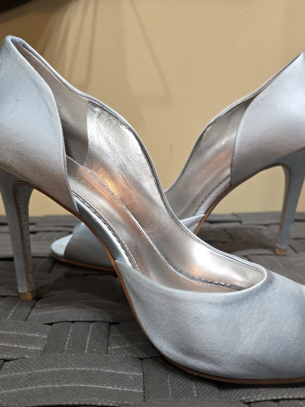 Nine West Pale Blue Peep Toe Heels